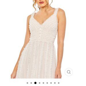 MAC DUGGAL SLEEVELESS RUFFLE TIERED DRESS